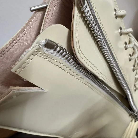 Simone Rocha 36 US 6 Biker Boots Platform Patent Leather lace-up New with Defect - Picture 7 of 16